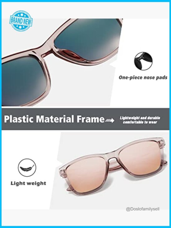 Polarized Square Sunglasses Classic Retro Trendy Unisex Casual UV400 Protection main image 5
